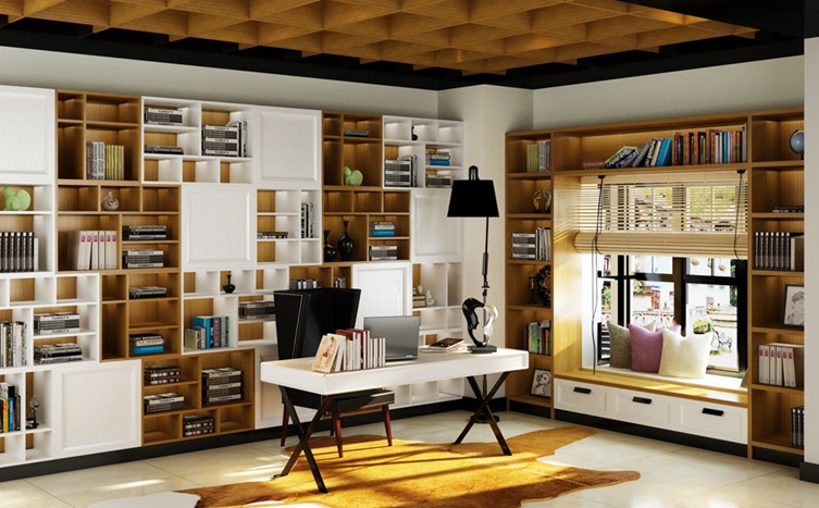 定制書柜尺寸，星空梵高全屋定制