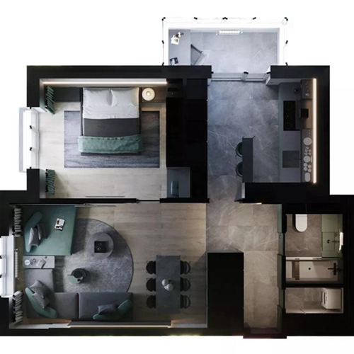 現(xiàn)代簡約全屋定制，小戶型全屋定制，星空梵高全屋定制