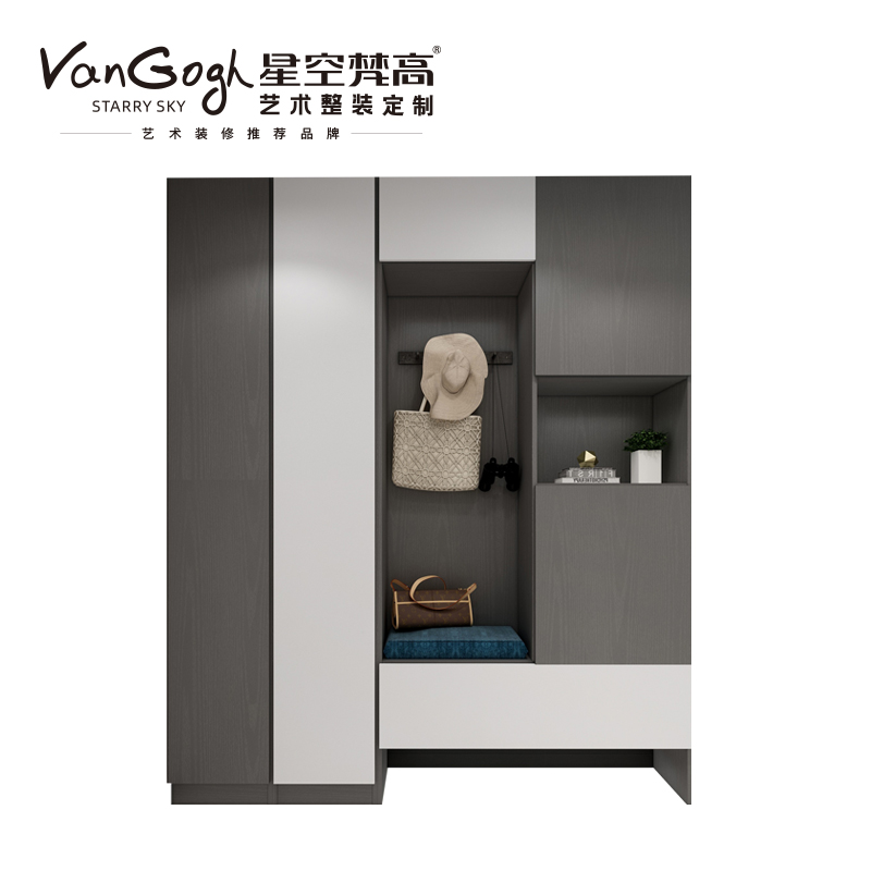 整體定制衣柜 蒙斯陽(yáng)光·黑木卡其+玉石白玄關(guān)柜 整體定制衣柜 蒙斯陽(yáng)光·黑木卡其+玉石白玄關(guān)柜