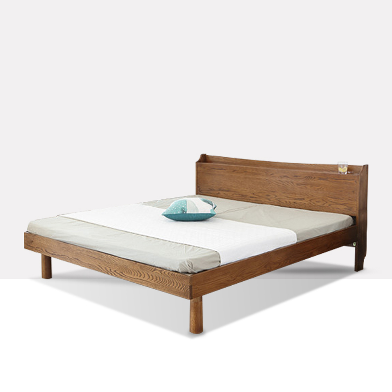 現(xiàn)代簡(jiǎn)約雙人床白橡木床 木色生香 906插座床 現(xiàn)代簡(jiǎn)約雙人床白橡木床 木色生香 906插座床